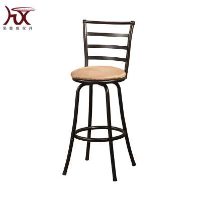 Modern Style Fabric Barstool Metal Cushion High Chair