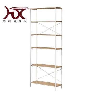 Home office 6 tier shelf rack metal storage bookshelf display rack