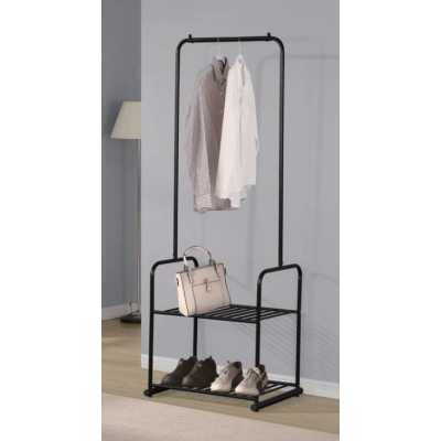 Coat rack with meshes shoe storage